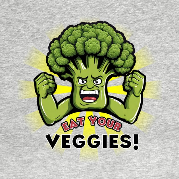 Eat Your Veggies Funny Broccoli by DesignArchitect